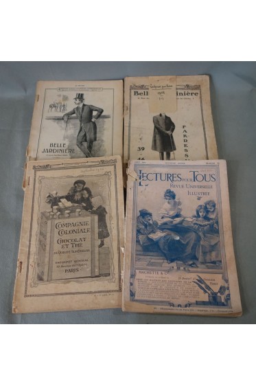 Revue illustrée - lot 4 numéros - 3 Lectures pour Tous + 1 Je sais tout - 1906, 1908