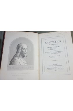 RARE - L'imitation de Jésus Christ par Thomas A Kempis, 1864 - Frontispice, Trad. de Bouix