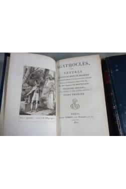 PICHLER. Agathoclès ou Lettres écrites de Rome et de Grèce - 4 tomes, 1817 - 4 gravures