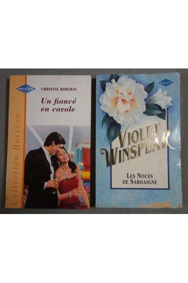 Lot: Un fiancé en cavale + Les noces de Sardaigne - Harlequin - C. Ridgway, V. Winspear -