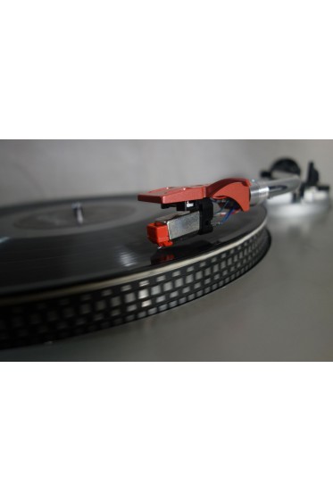 Cartridge SHURE M92E + genuine Stylus elliptical + Headshell Technics red - porte-cellule, cellule et stylus