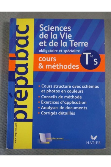 Prépabac Sciences de la Vie et de la Terre - Hatier - Cours et méthodes Tle S, 2008