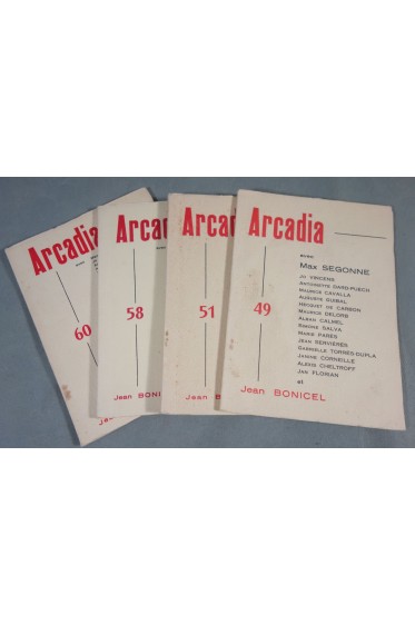 Lot 4 numéros ARCADIA Revue de la Poésie Française 49 - 51 - 58 - 60 - Jean BONICEL