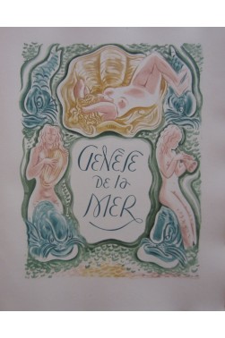 La Génèse de la Mer - Eaux-fortes en couleurs et vignettes gravées sur bois par Daragnès