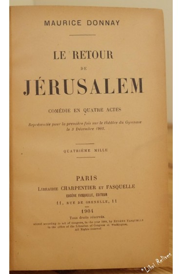 Le retour de jérusalem